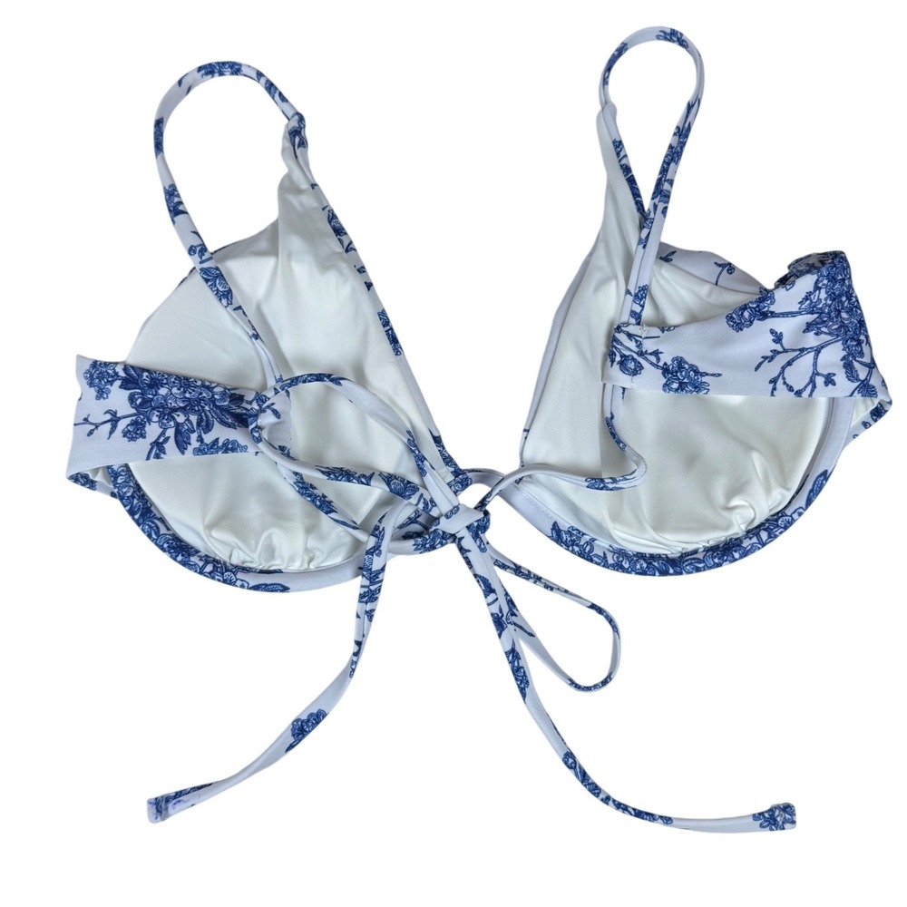 NWT BERLOOK Bikini, Floral Collection Classic Toile Blue and White, Size S/M - Picture 5 of 11